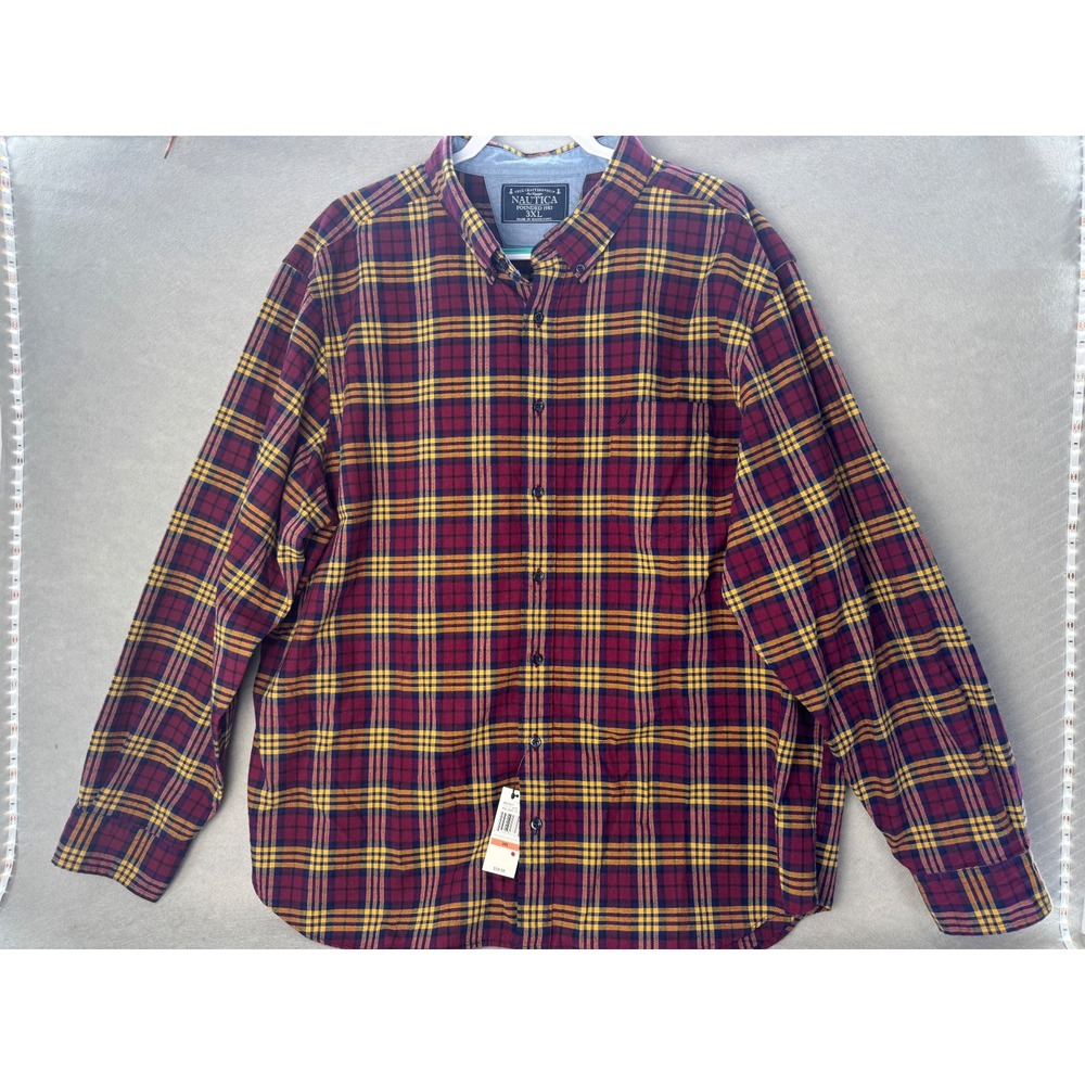 Nautica Red & Yellow Plaid Button-Down Shirt